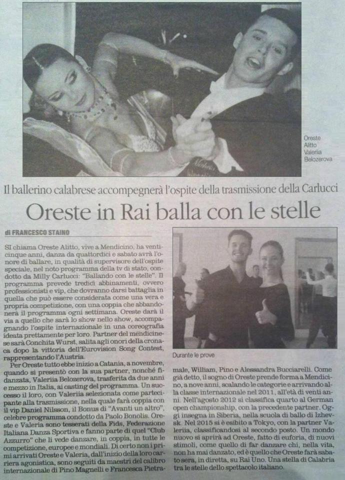 Oreste Alitto e Valeria Belozerova - Ballerini - Istruttori di Danze Standard, Danze Latino Americane, Liscio Unificato, Ballo Da Sala - Componenti della Nazionale Italiana di Danza Sportiva Club Azzurro - Trainers MIDAS