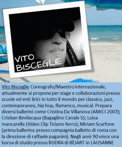 Vito Bisceglie - Coreografo - Maestro di balletto - Danzatore Professionista