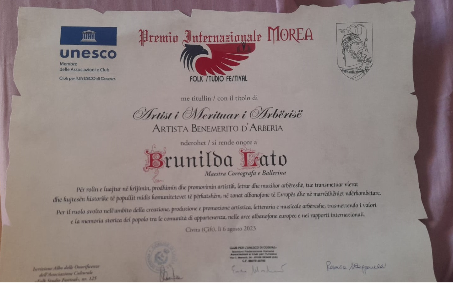 Centro Danza Paganini - Altomonte (CS) - Acquaformosa (CS) - Firmo (CS) - Lungro (CS) - San Sosti (CS) - Brunilda Lato