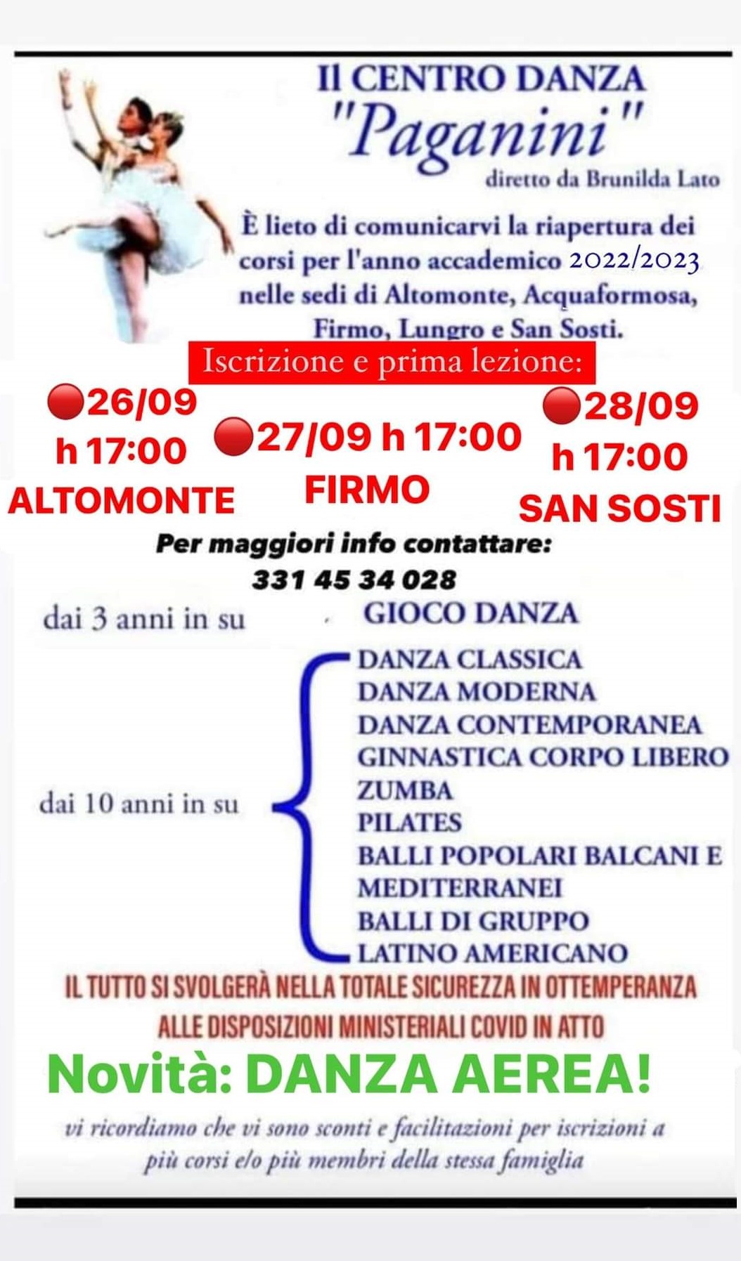 Centro Danza Paganini - Altomonte (CS) - Acquaformosa (CS) - Firmo (CS) - Lungro (CS) - San Sosti (CS) - Brunilda Lato