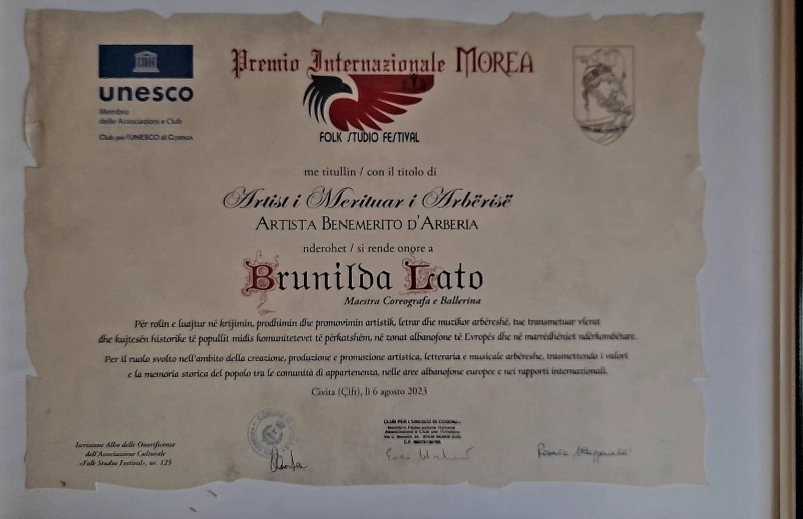 Centro Danza Paganini - Altomonte (CS) - Acquaformosa (CS) - Firmo (CS) - Lungro (CS) - San Sosti (CS) - Brunilda Lato