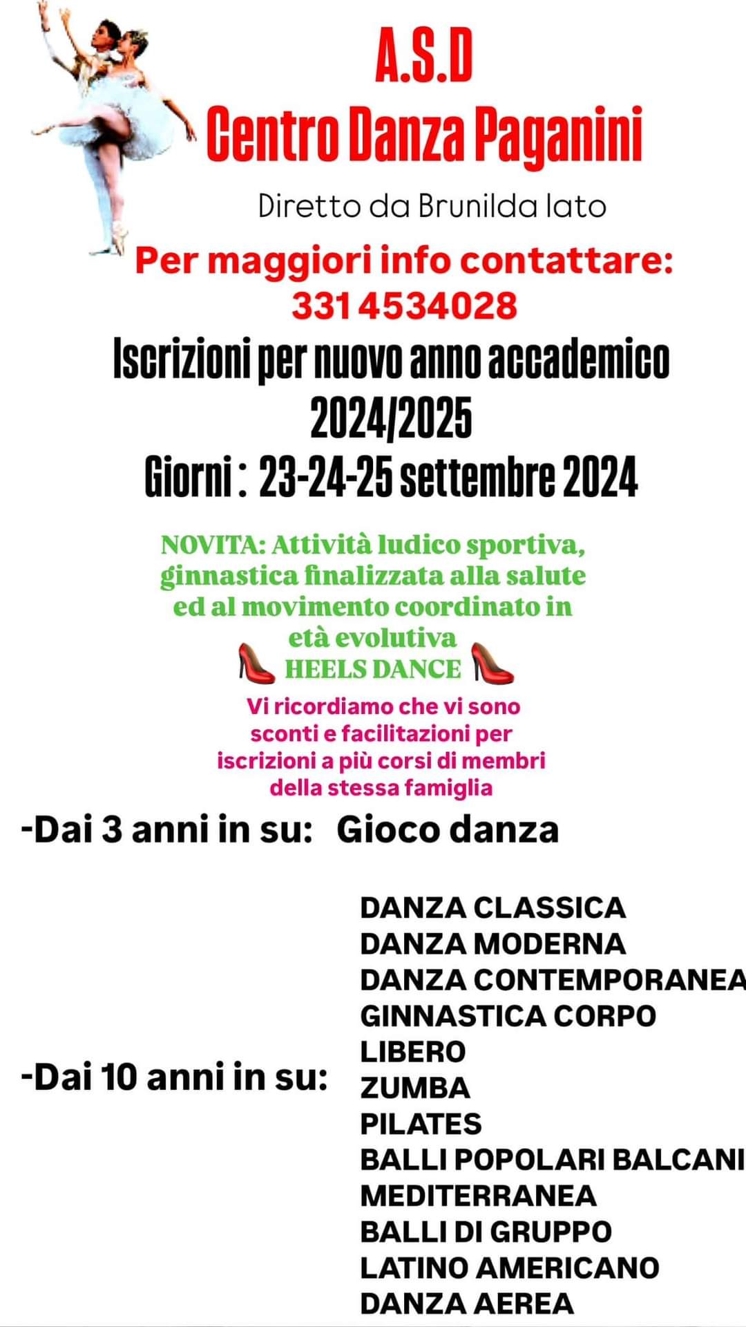 Centro Danza Paganini - Altomonte (CS) - Acquaformosa (CS) - Firmo (CS) - Lungro (CS) - San Sosti (CS) - Brunilda Lato