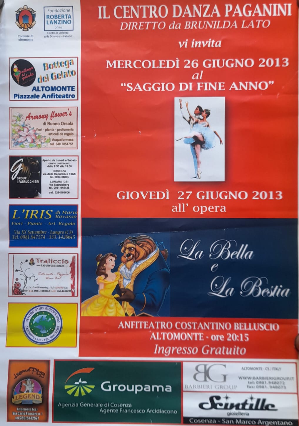 Centro Danza Paganini - Altomonte (CS) - Acquaformosa (CS) - Firmo (CS) - Lungro (CS) - San Sosti (CS) - Brunilda Lato