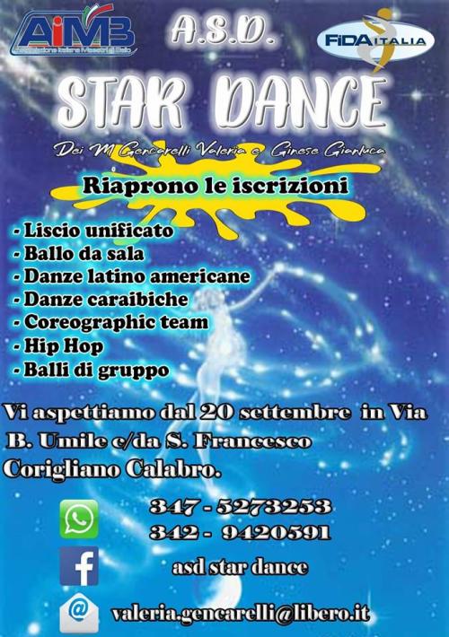 ASD Star Dance - Corigliano Calabro (CS) - Maestri Valeria Gencarelli e Gianluca Ginese - Diplomati Aimb Italia